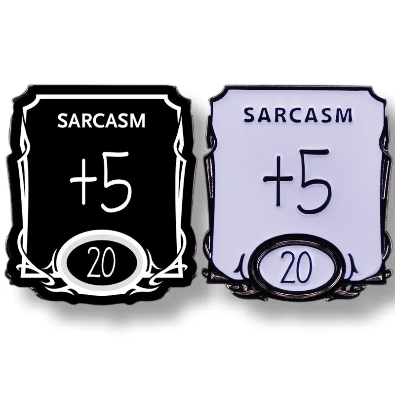 

Game DND D20 Dice Sarcasm +5 Enamel Pin Brooch Metal Badges Lapel Pins Brooches for Backpacks Jewelry Accessories