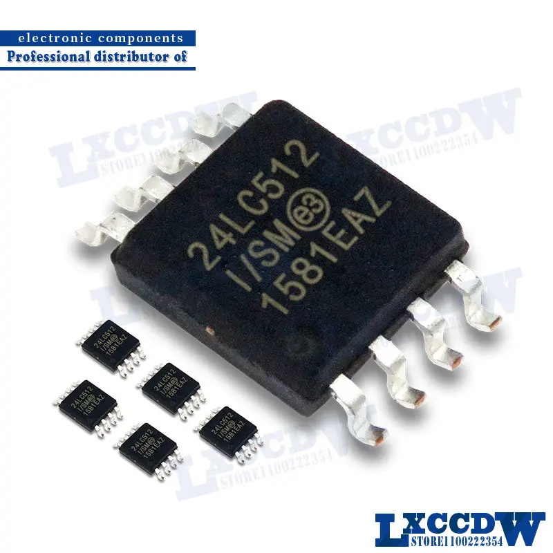 5 шт. 24LC512-I/SM SOP-8 24LC512 24LC32A-I/SM 24LC32-I/SM 24LC32 24LC64-I/SM 24LC64 24LC128-I/SM 24LC128 24LC256-I/SM 24LC256