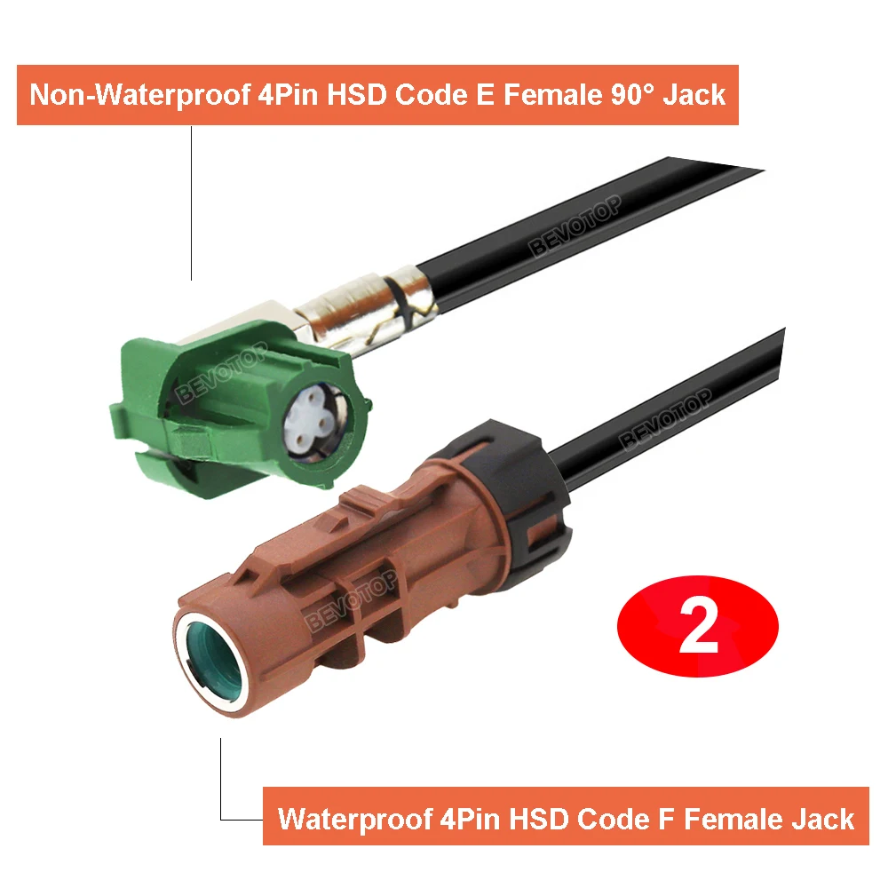 

Водонепроницаемый соединительный кабель BEVOTOP HSD F Female - HSD E Female LVDS