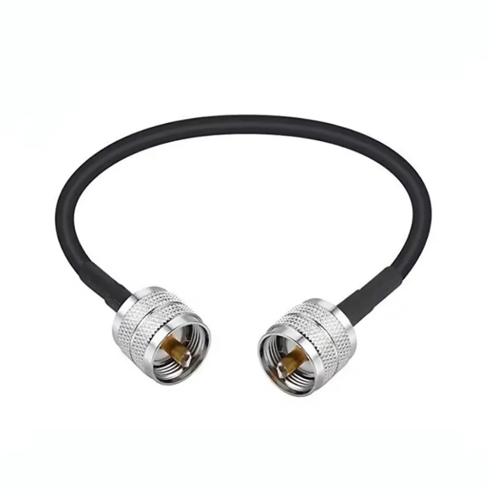UHF PL259 Мужской-УВЧ-папа РЧ-коаксиальный кабель 30 см/50 см/1 м Латунь Медь УВЧ-папа Разъем Прочный прямой