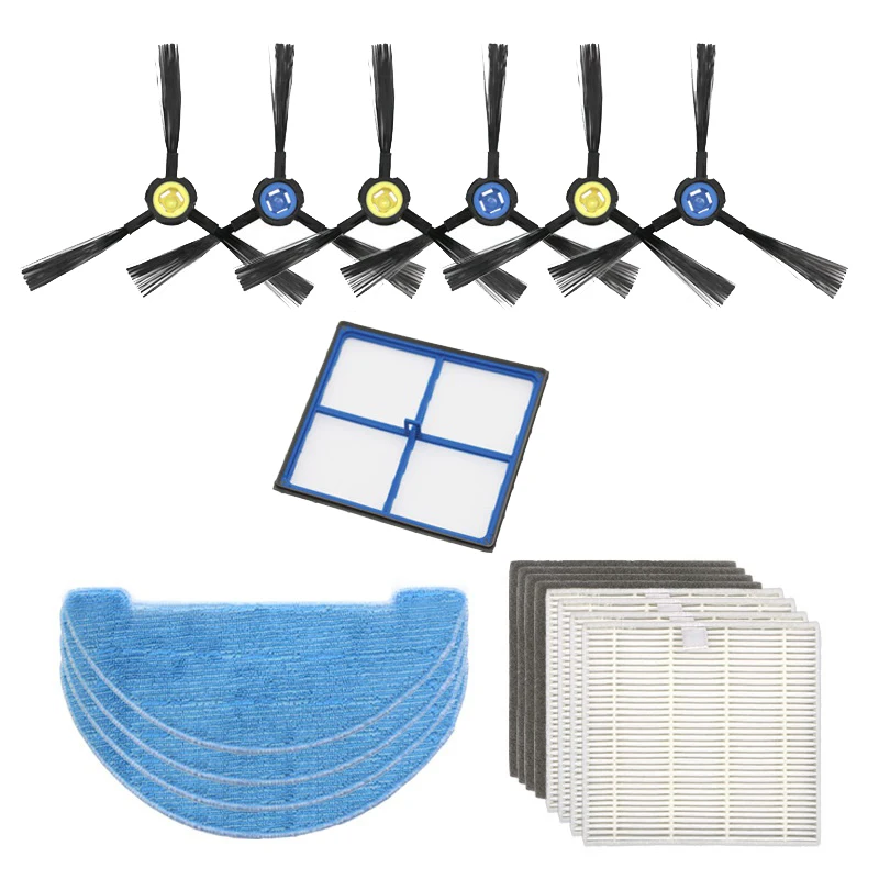 

for ILife V8 V8S X750 X800 X785 V80 Robot Vacuum Cleaner Spare Parts Replacement Side Brush Hepa Filter Mop Cloth