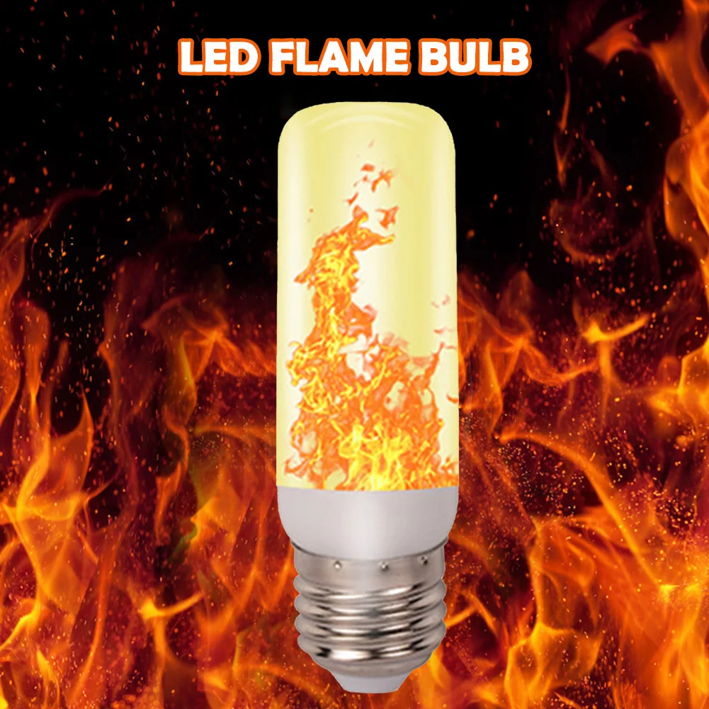 

LED Flame Bulb Light Simulation Flickering Flame E27/E26 Atmosphere Corn Lamp Bulb Atmosphere Lamp Bar KTV Decorations