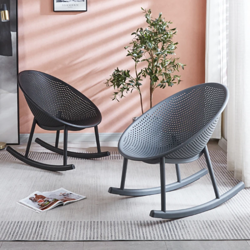 Rocking Living Room Plastic Lawn Chairs Balcony Lounge Chaise De Jardin Garden Furniture Wk50gc