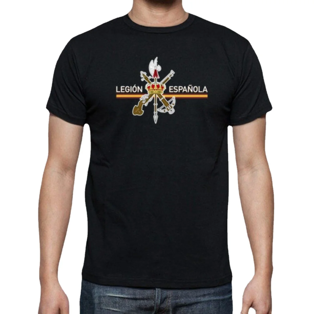 

Unique Spanish Foreign Legion Emblem Letter Legion Espanola T-Shirt. Summer Cotton O-Neck Short Sleeve Mens T Shirt New S-3XL