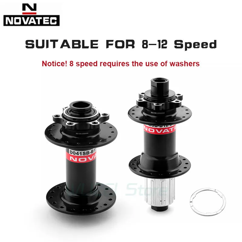 

NOVATEC D041SB-15 D442SB-X12 8/9/10/11/12 Speed 32 Holes Disc Card Brake MTB Mountain Bike Hub Sealed Bearing Bicycle Parts
