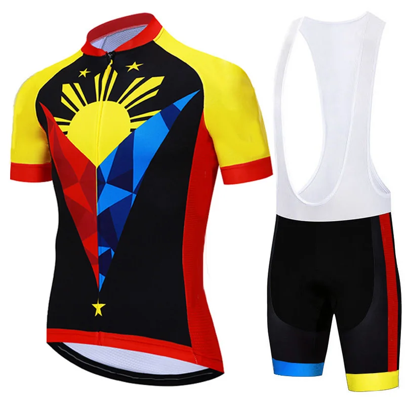 

Philippines Cycling Jersey Sets Maillot Ropa Ciclismo MTB Jersey Summer Top Race Bike Motocross Suit Clothes Bicycle Wear Bib