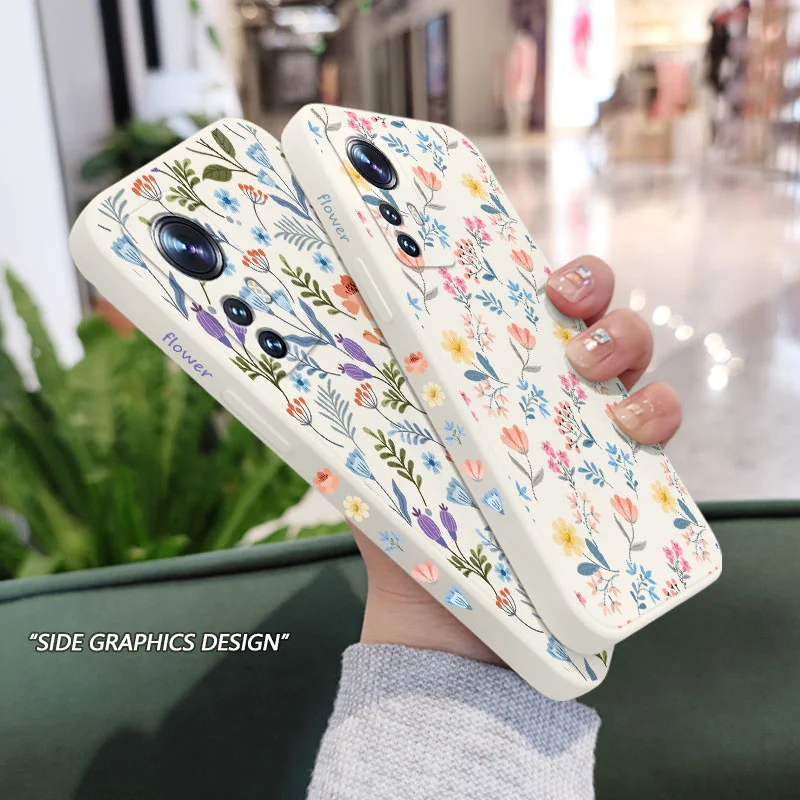 

Floral Cloth Phone Case For Xiaomi Mi 13 12S 12 11 Ultra 10 9 12T 11T 10T 9T Pro Lite Poco F4 X4 M4 F3 X3 M3 Pro 4G 5G GT Cover
