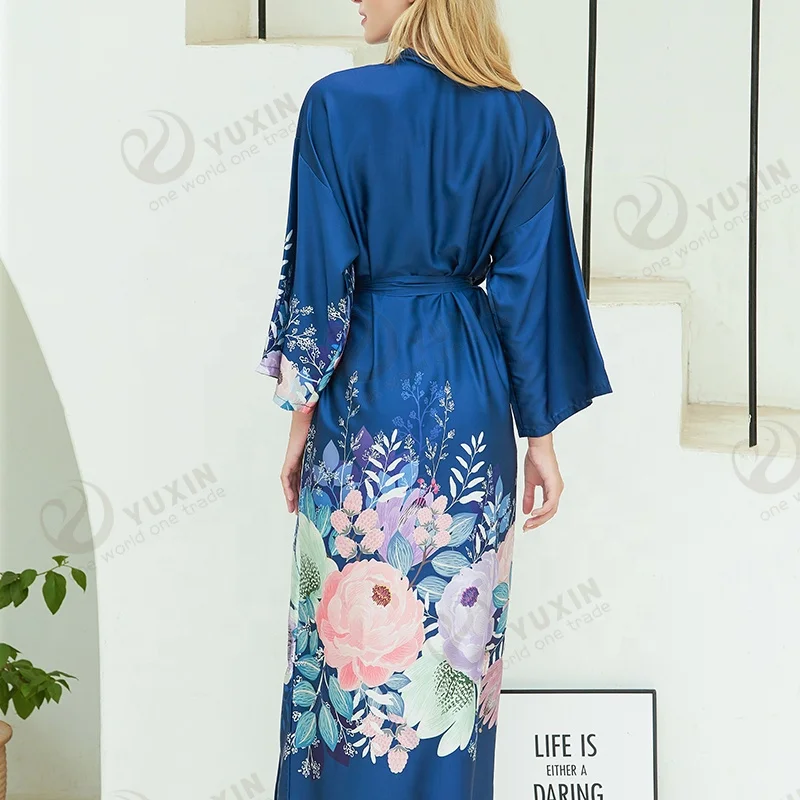Long Robe for Lady Bath Robe Bridesmaid Gown for Women Satin Dress Robes