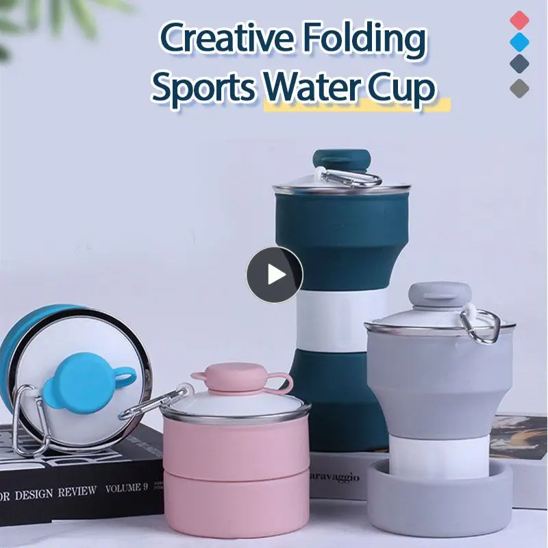 

Creative Outdoor Travel Silicone Folding Sports Bottle Large Capacity 650ml Telescopic Cup Portable Convenient Water Bottle