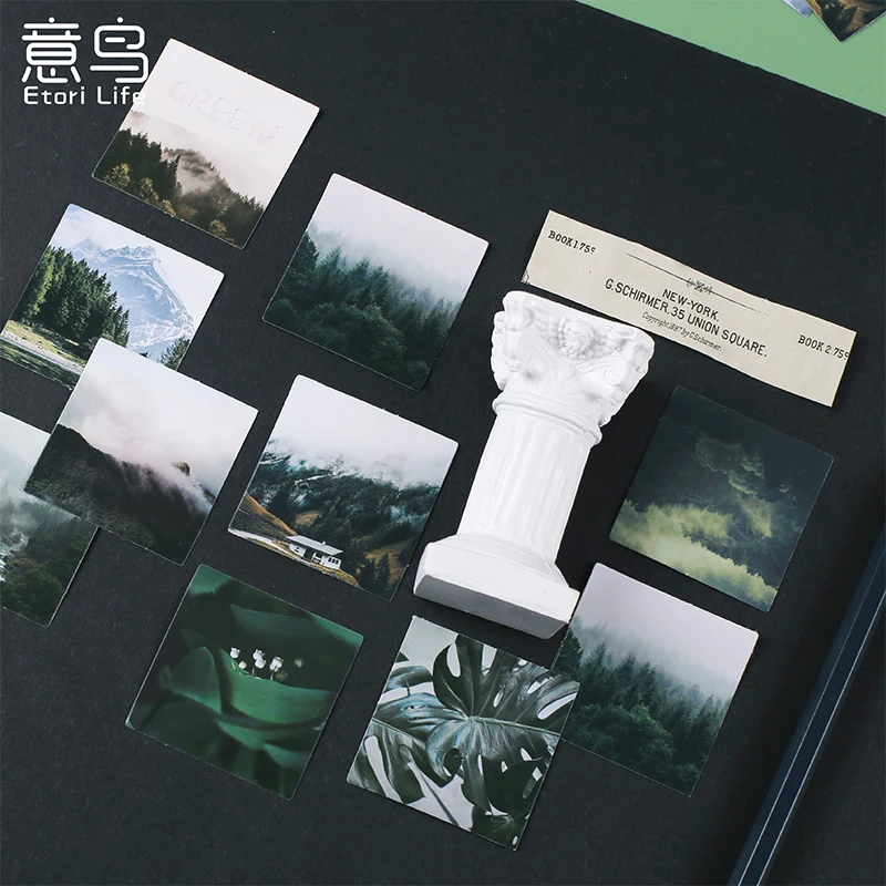 

56box Forest PlantsBeautiful Scenery Stickers Diary Scrapbooking Stationery Decoration Stickers Handbook Gift For Laptop