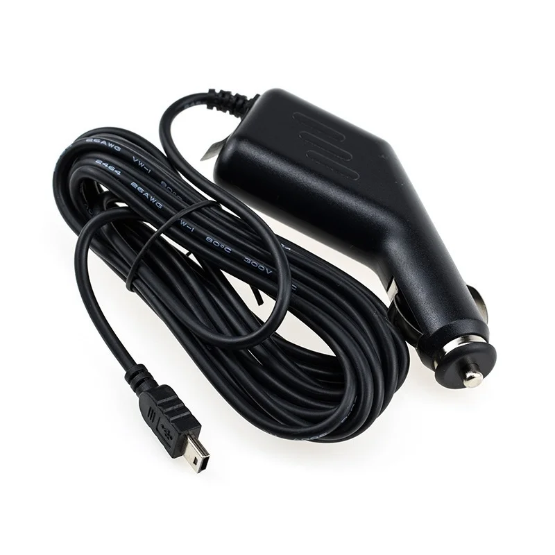 

New 3.5 Meter 5V 1.5A Curved Mini USB Car Charger Port GPS Video for Car DVR Camera 12-24v Recorder DC Input A2T4