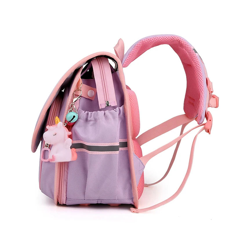 Drop Shipping Kids Cartoon School Bag for Girls Primary Backpacks Grades 1-3 Primary Student Children Waterproof Hasp Schoolbag