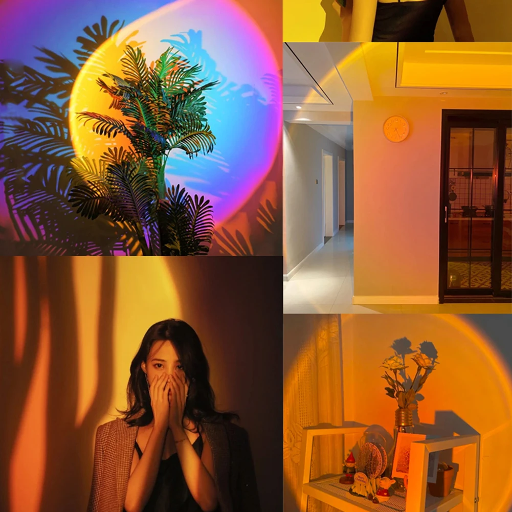 

16 Colors UFO Sunset Lamp Bluetooth-Compatible App Background Wall Decoration Projection Light Christmas Gift