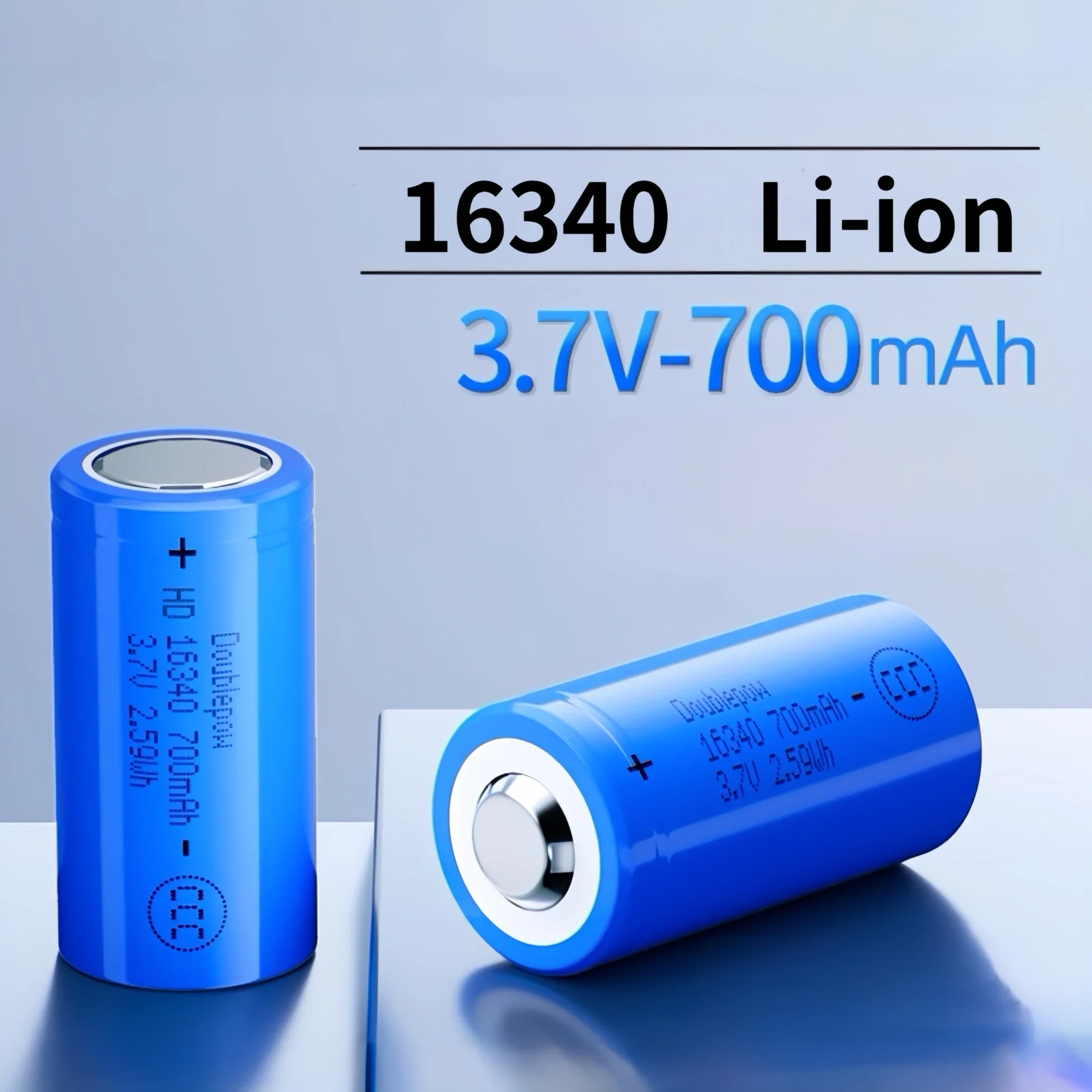 Литиевый аккумулятор 16340 CR123A 700 мАч с зарядным устройством