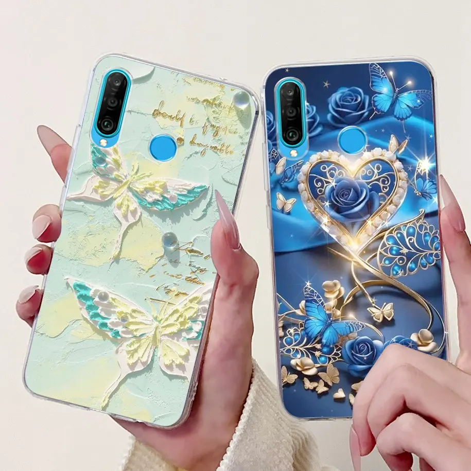 Чехол для Huawei P30 Lite новые модные мягкие силиконовые чехлы с бабочкой P30Lite P 30 MAR-LX1A