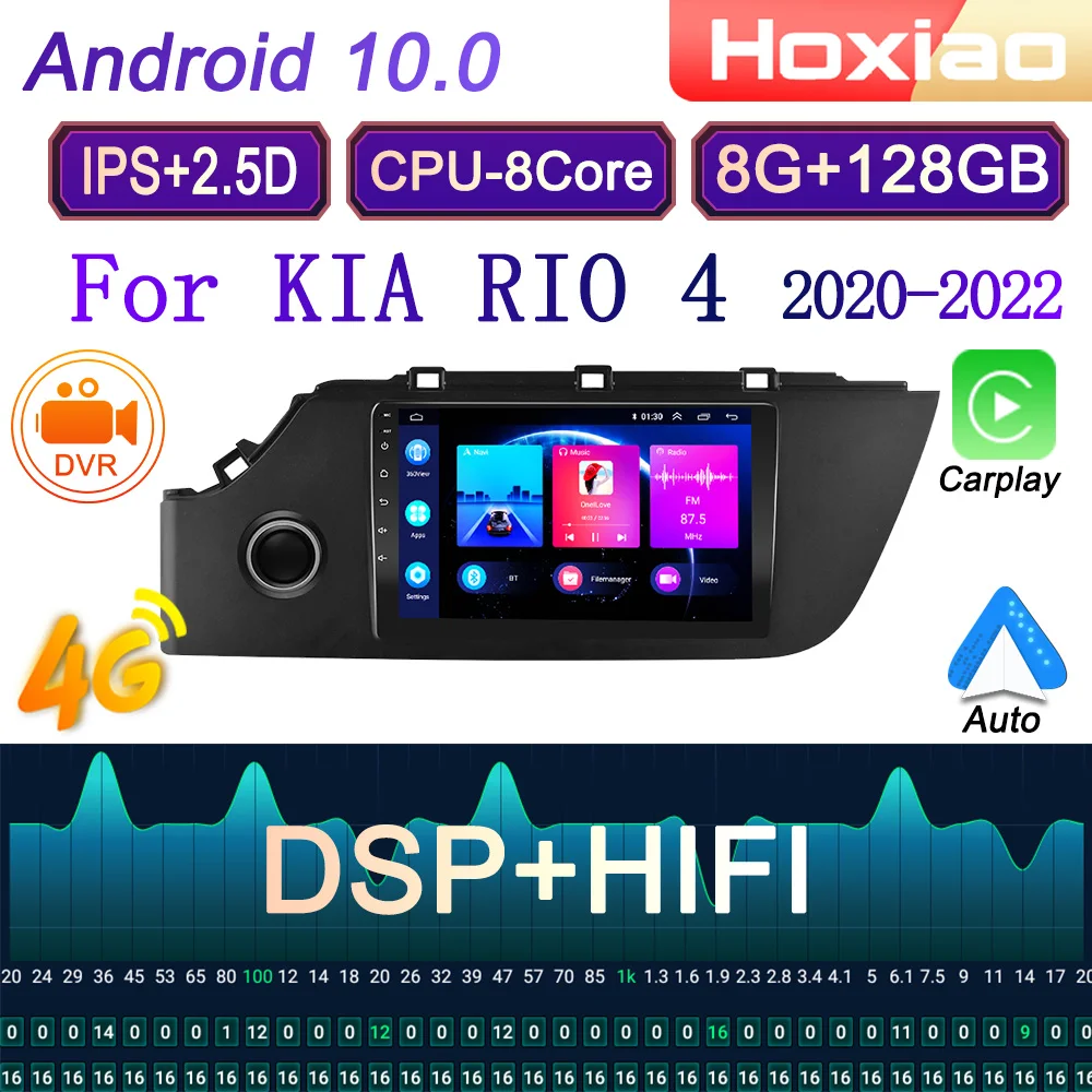 Автомагнитола 2 din Android 10 мультимедийный видеоплеер для KIA RIO4 RIO 4 2020 2021 2022