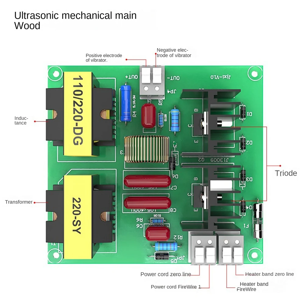 

Ultrasonic Cleaner Driver Circuit Board 150W+2X40KHz 50W Vibration Head for Car Washer Cleaning Machine(DG2 220V)