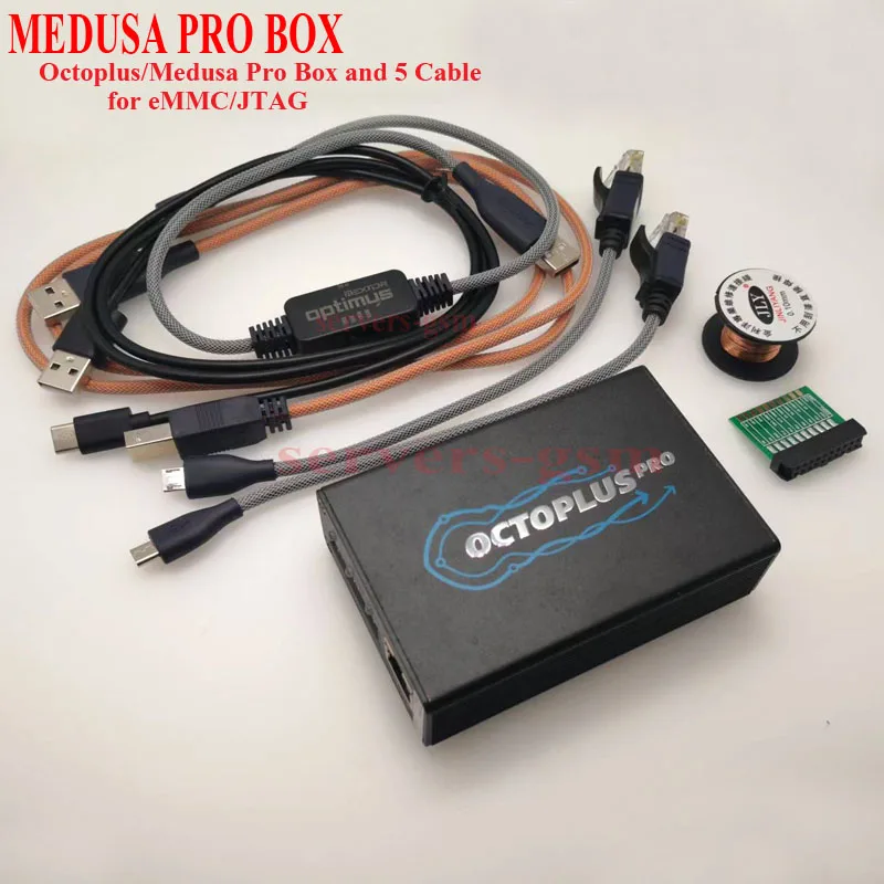 Оригинальный Новый адаптер Medusa Pro Box + ISP 3 в 1 JTAG/ eMMC с 5 кабелями (кабель Optimus) - купить