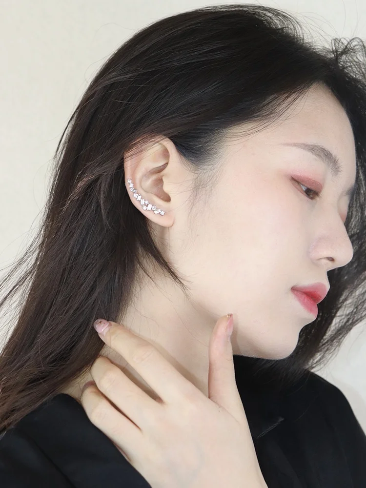 Продажа Anxie супер блестящие хрустальные ушные крючки асимметричные