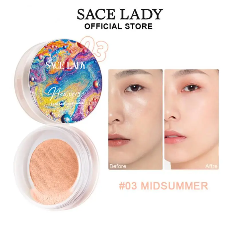 

Make Up Powder Waterproof Light Breathable Powder Loose Powder Face Finish Setting With Puff 3 Colors Makeup Setting Powder