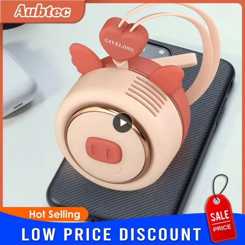 

Портативный вентилятор без листьев, портативный Электрический мини-вентилятор с низким уровнем шума, с Usb-зарядкой, с подвесным шейным воздухоохладителем, летние безлопастные вентиляторы с мультипликационным рисунком