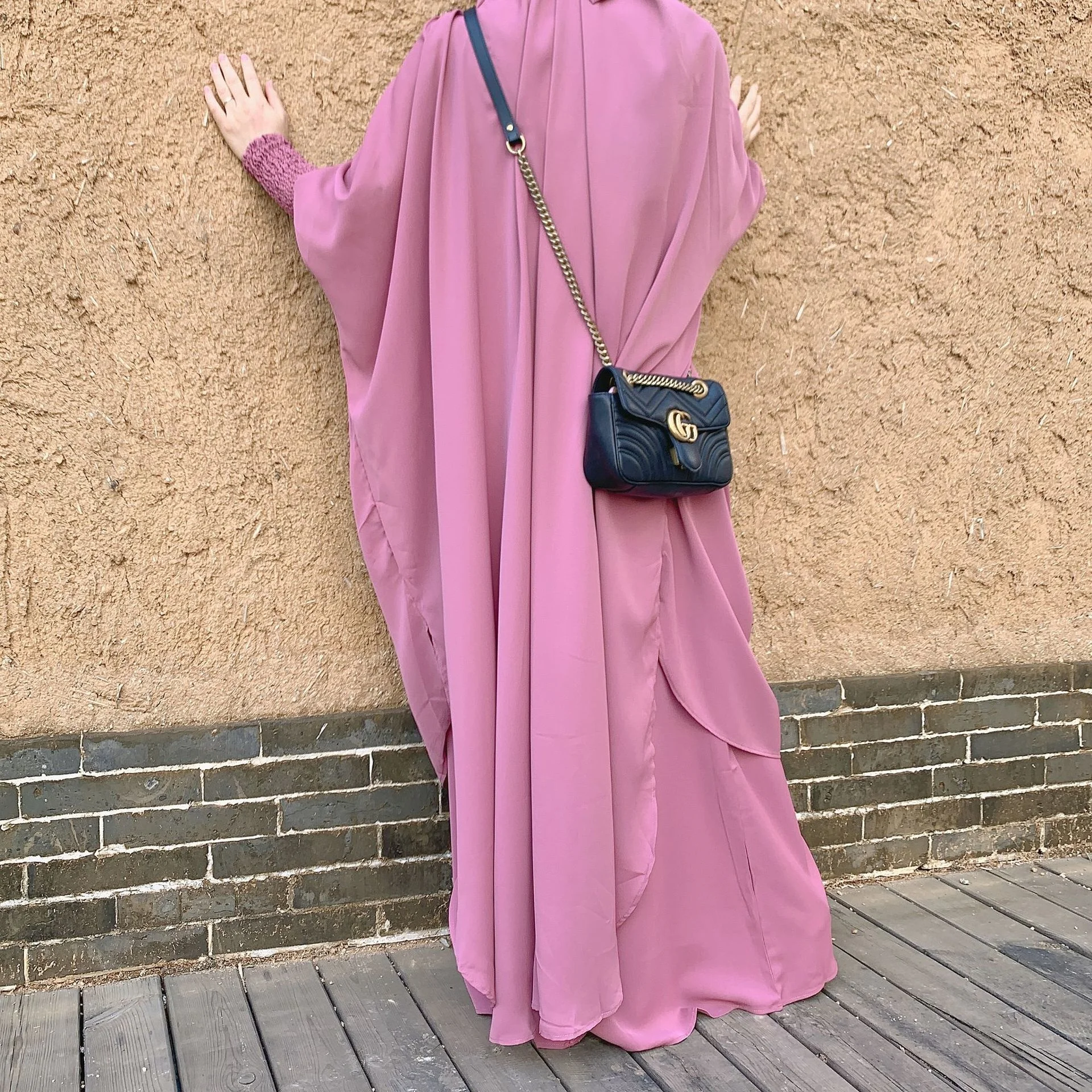 Ramadan Eid Jilbab Two Piece Muslim Set Prayer Garment Nida Abaya Dress Women Long Khimar Hijab Robe Kaftan Niqab Islam Clothes