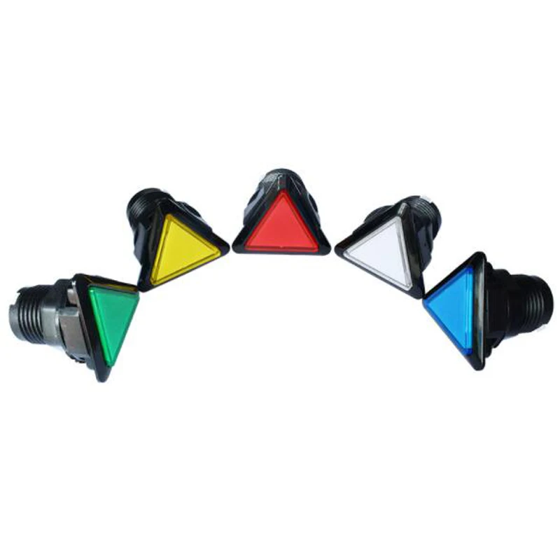 

5 Colors LED Light Lamp 39MM triangle Video Game Player Push Button Switch