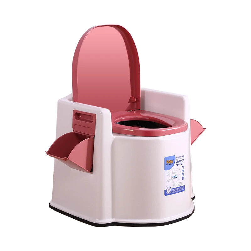 

Mobile Toilet Bowl Household Deodorant Stool Chair with Armrest Movable for Pregnant Women, Patients and The Elderly