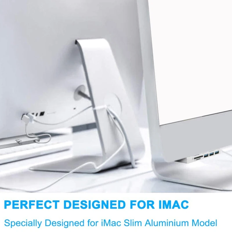 Разветвитель USB 3.0 Rocketek Aluminum Alloy с 3 портами и считывателем SD/TF карт для iMac 21,5 27 PRO Slim Unibody Computer.