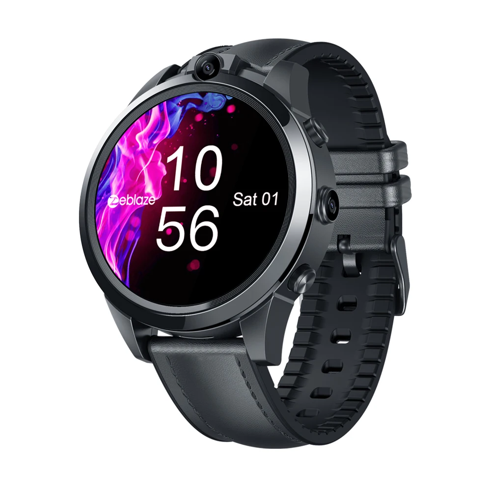 3GB+32GB large memory 4G smartwatch Zeblaze THOR 5 PRO 1.6 inch Ceramic Bezel Dual Camera 800mAh GPS Android 7.1 smartwatch
