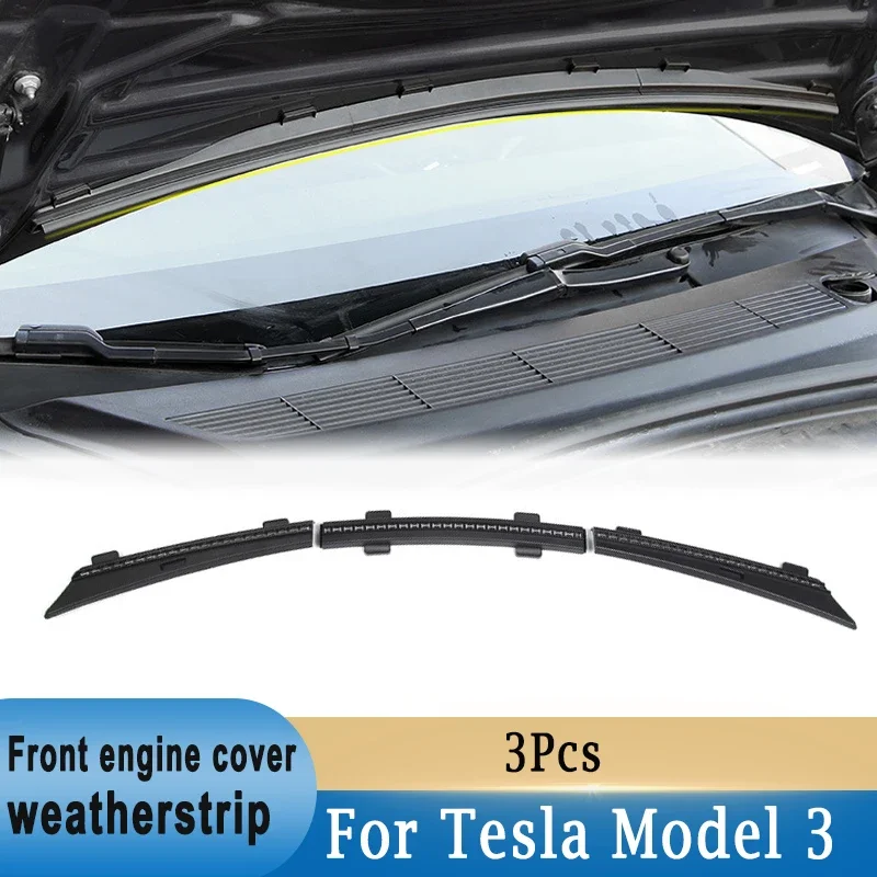 

Резиновое уплотнение для капота переднего багажника, улучшенная уплотнительная лента, обрезанный пояс, водонепроницаемая лента для Tesla Model 3, Пыленепроницаемая защита