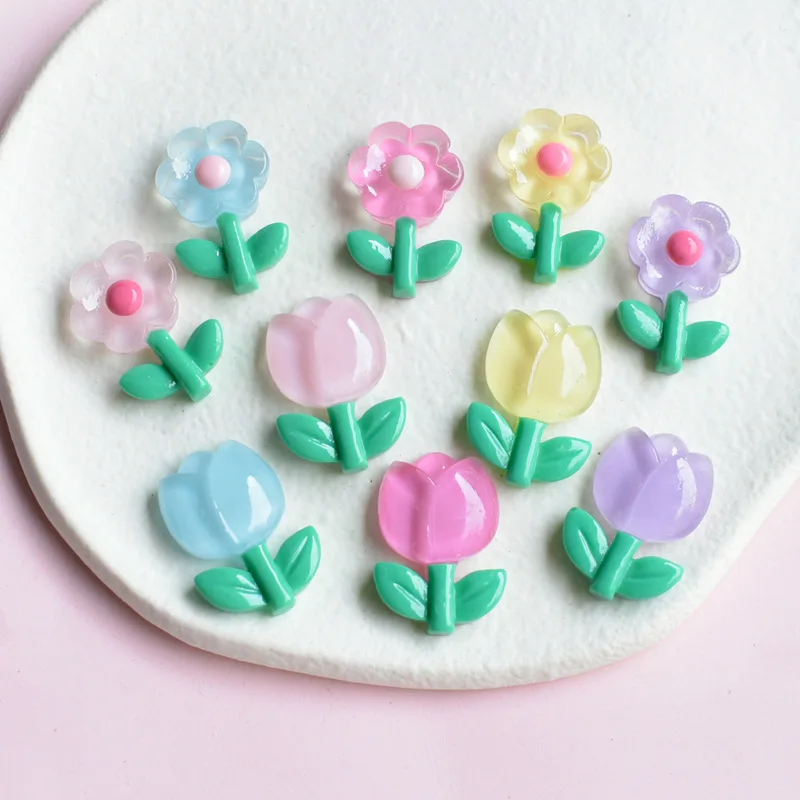 

10 шт. милый цветок с плоской задней стороной кабошон для бантов для волос центр «сделай сам» Скрапбукинг аксессуары для украшения