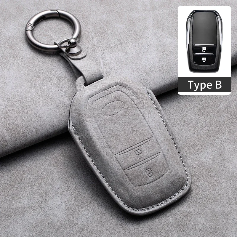 

Кожаный чехол для ключей от автомобиля, брелок для Toyota CHR Hilux Fortuner Land Prius Cruiser 200 Camry Corolla Crown RAV4 Highlander
