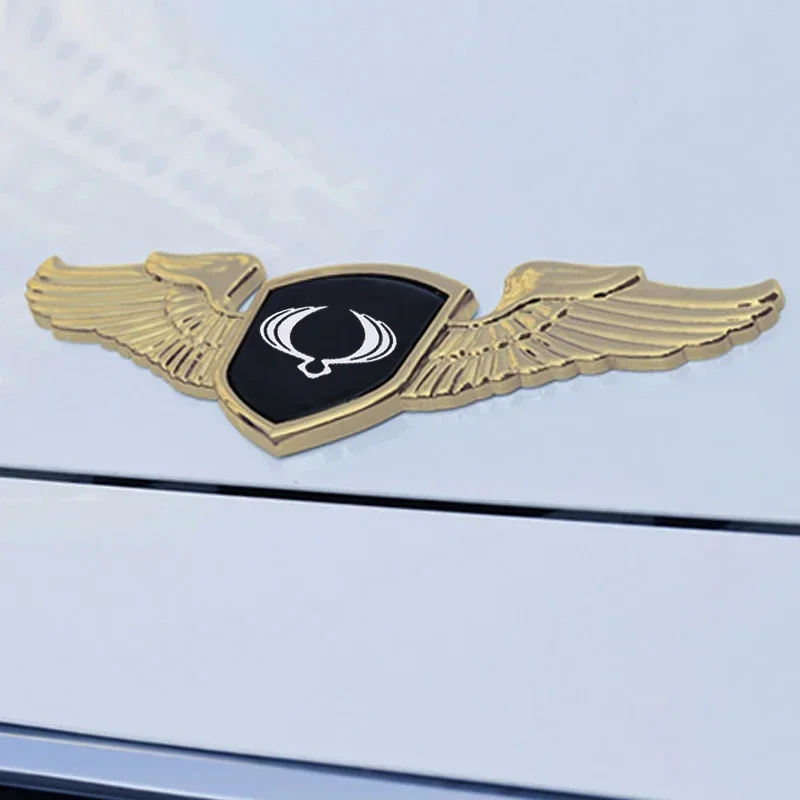 Металлические наклейки на капот автомобиля с крыльями для SSANG YONG эмблема Actyon Rexton