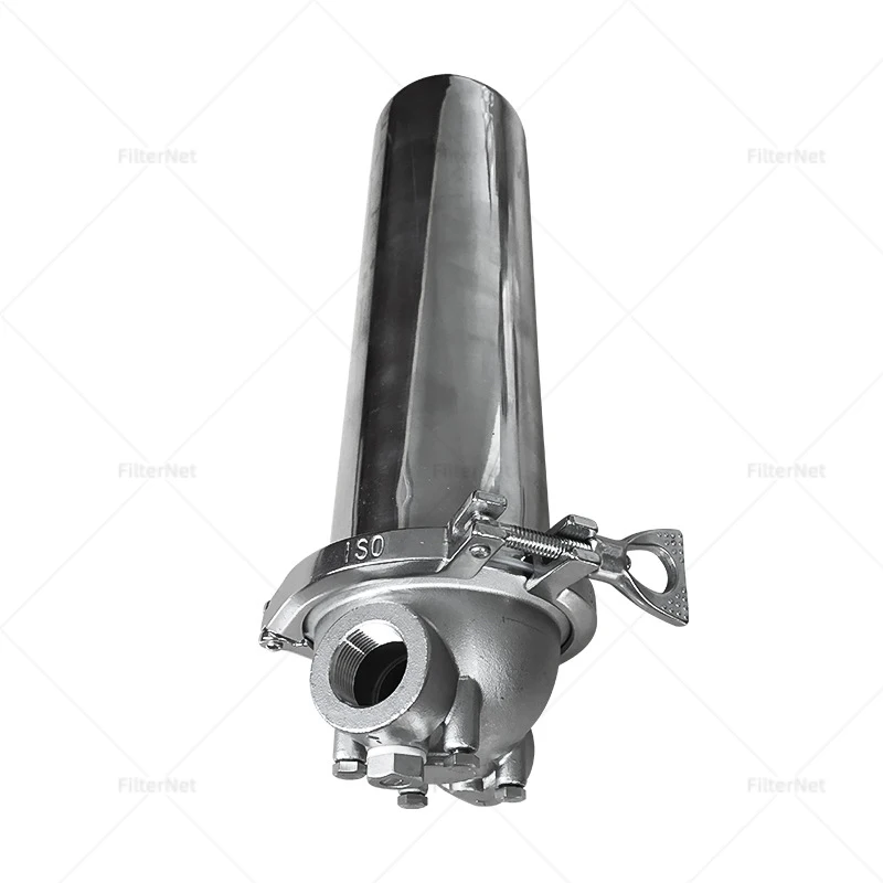 

10inch Prefilter 304 Stainless steel hot water filter housing DN15 DN20 DN25 for high temperature high flow cartridge filter