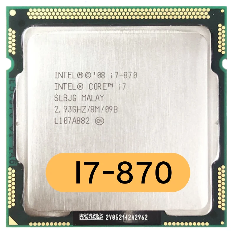 

Intel Core i7 870 Processor Quad Core 2.93GHz 95W LGA 1156 8M Cache Desktop CPU