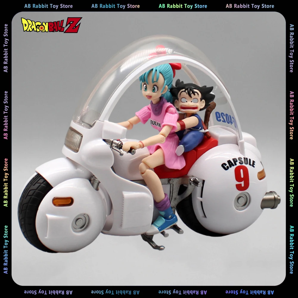 

14cm Anime Dragon Ball Z Figure Motorcycle Bulma Action Figures Son Goku Model Pvc Collection Statue Desk Ornament Toys Gifts