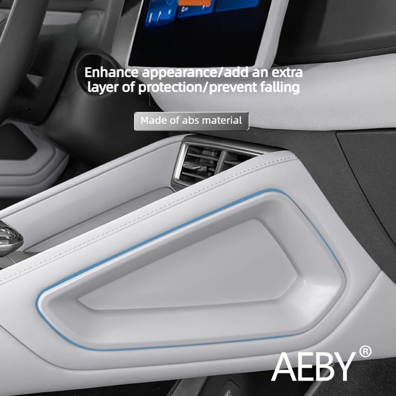 Фото AEBY для BYD Atto 2 Smart Driving Edition 2024, боковые крышки беспроводного зарядного устройства, защита от пыли и утечек для центральной консоли №3