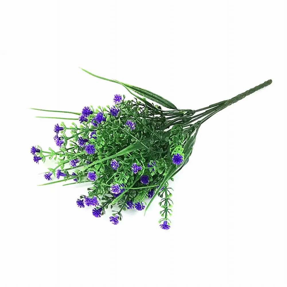 Новинка прочные искусственные цветы садовая трава зеленые растения пластиковые