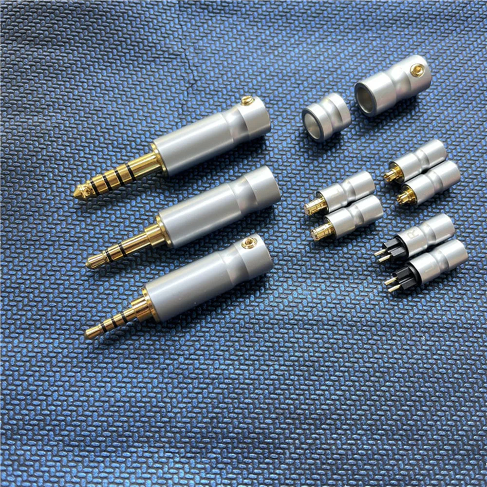 One Set 2.5mm 3.5mm 4.4mm Earphone Plug Audio Jack Splitter Slider Pin Connector 2Pin 0.78mm MMCX A2DC Diy Earphone Accessorie