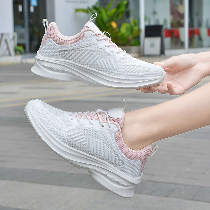 Women's Lightweight Running Shoes Daily Casual Women's Mesh Casual Sports Shoes Lace Up Girls' Outdoor Sports Running Shoes