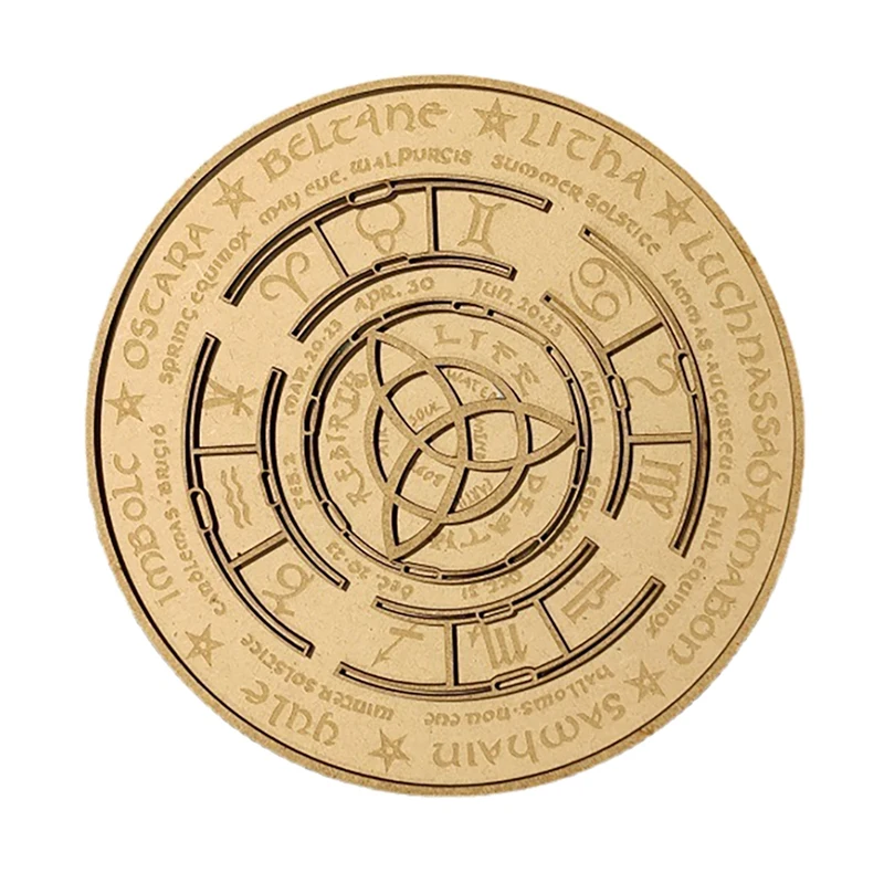 

New Three-Dimensional Wooden Dipped Starboard Astrology Plate Wooden Astrologers Living Room Decorate Decoration