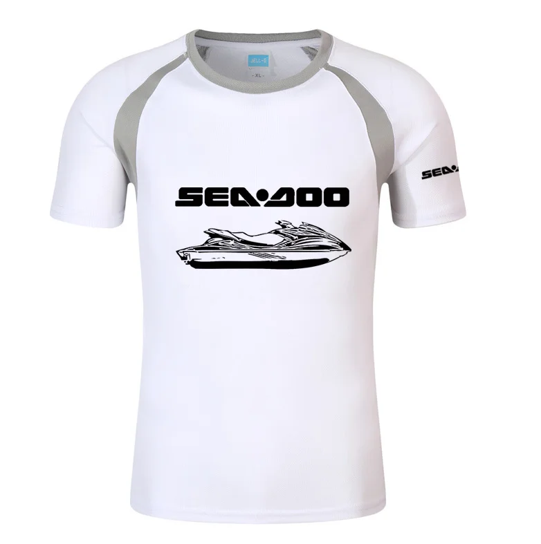 

2022 New Sea Doo Moto Mens Quick-Drying Short Sleeve Sport Running Fitness Shirt Compression Bodybuilding Comfortable Top
