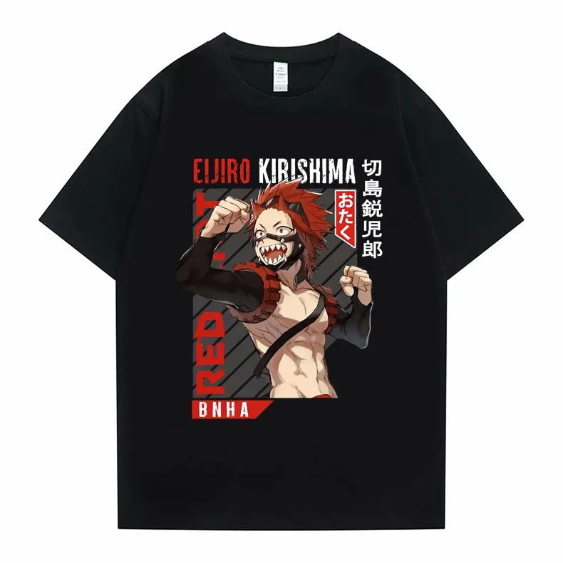 

Anime My Hero Academia Essential Tshirt Kirishima Eijiro T Shirt Short Sleeve Summer Men Women High Quality Pure Cotton T-shirts