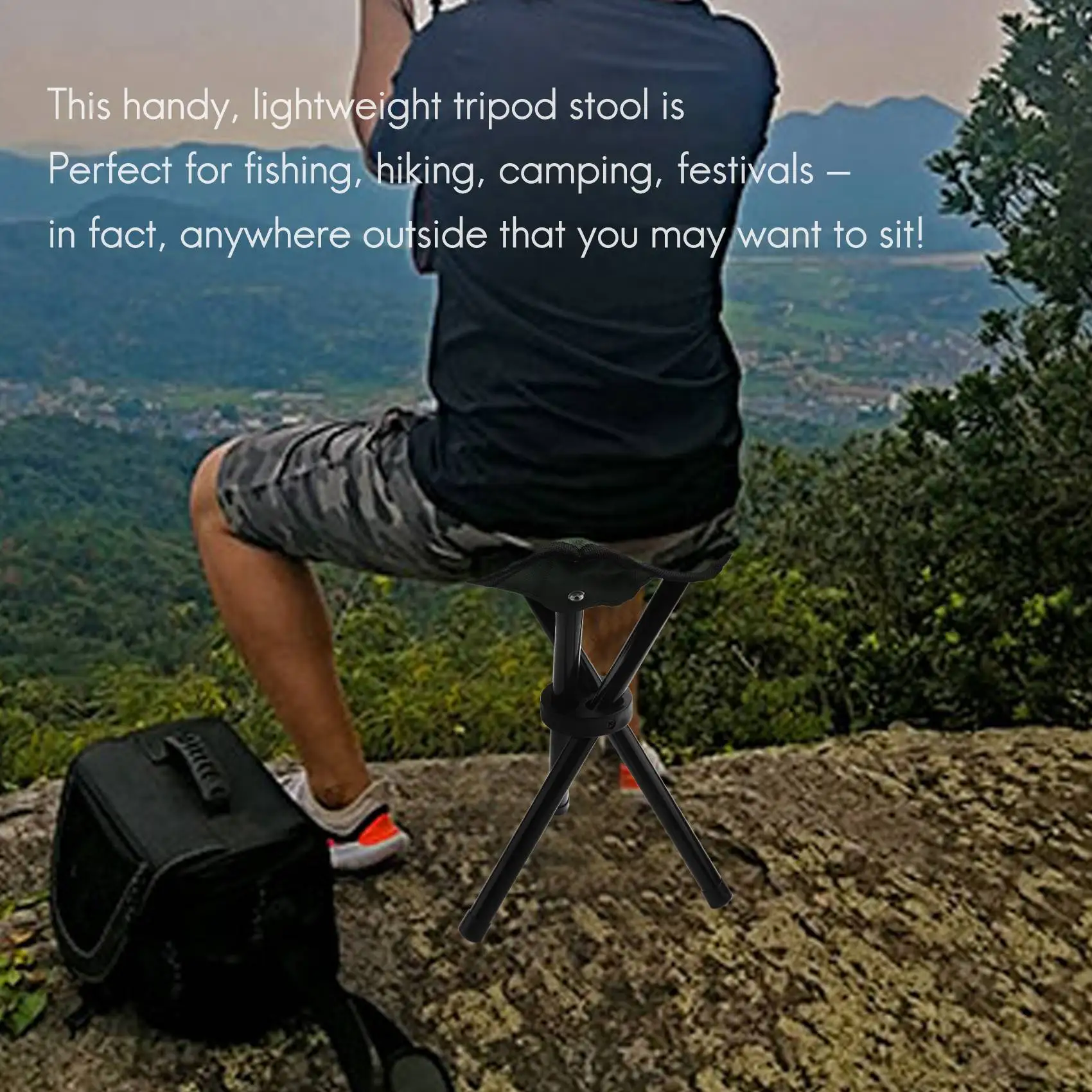 Складной табурет-штатив портативное сиденье для кемпинга стул рыбалки НОВЫЙ