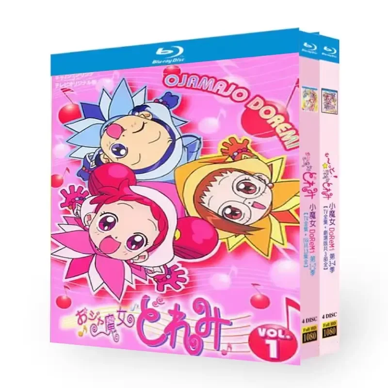 Фото Аниме Ojamajo Doremi: все сезоны 1–4, полный телесериал и киноверсия, 8-дисковый бокс-сет, Blu-ray высокой четкости №1