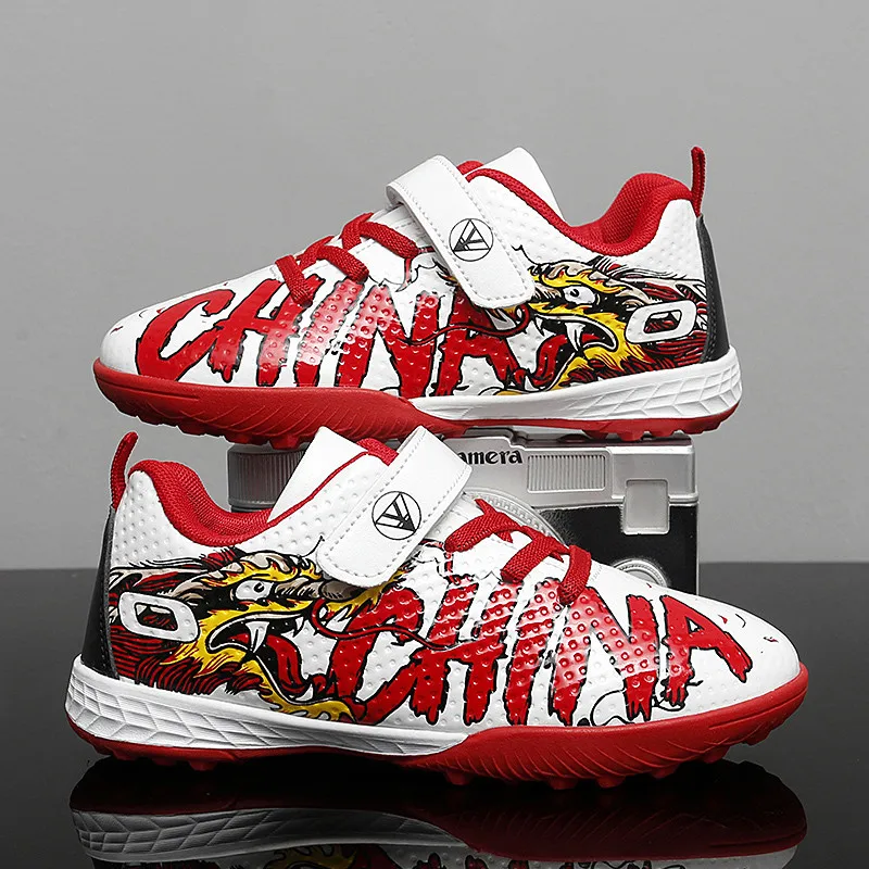 New Hot sale Indoor Soccer Shoes For Kids Children Soccer Cleats Boys Football Shoe Sneaker Light Kid Futsal Training Shoes 2023