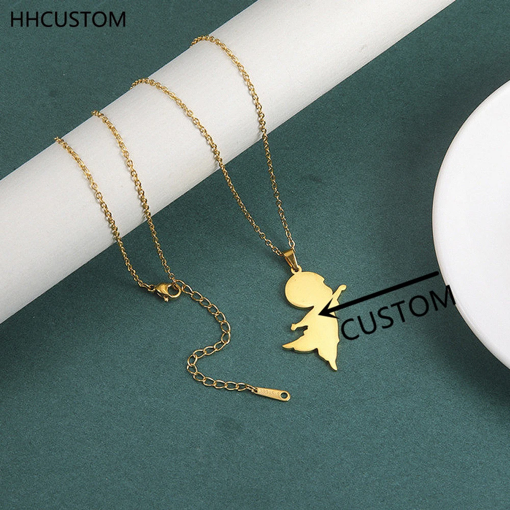 

Индивидуальный индивидуальный мужской чокер с надписью из нержавеющей стали HHCUSTOM, унисекс, ювелирные изделия, подарок на день рождения