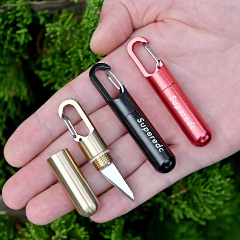 

Bowling Knife Portable Mini Knife Pocket Knife Self-defense Knife Keychain Pendant Gift Demolition Express Knife Portable Knife