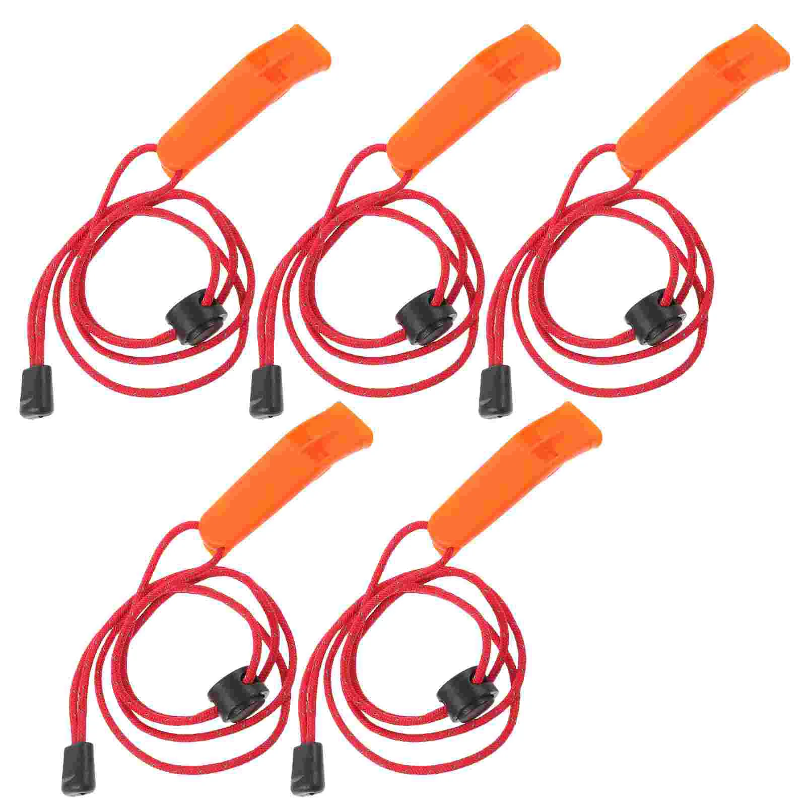 

5 Pcs Tool Referee Gift Emergency Whistle Boating Sports Accessories Survival Plastic Training